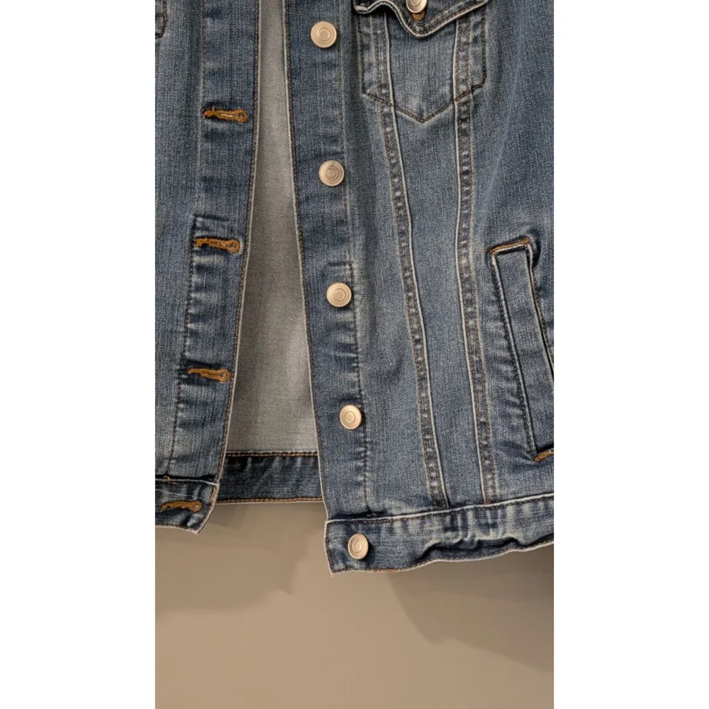 Women's Time and Tru Blue Jean Jacket S - Picture 3 of 12